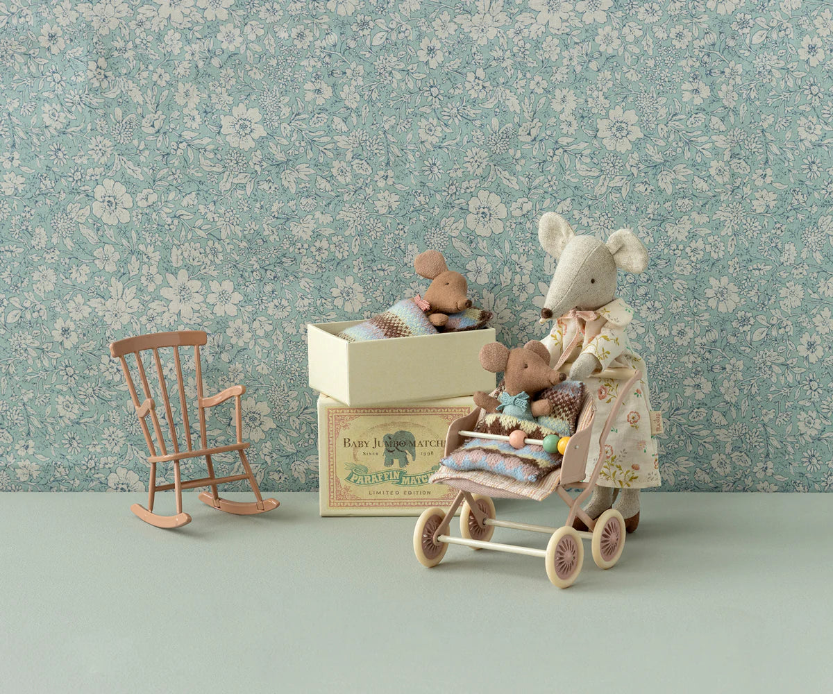 Sleepy wakey baby maus in Streichholzschachtel - Rose