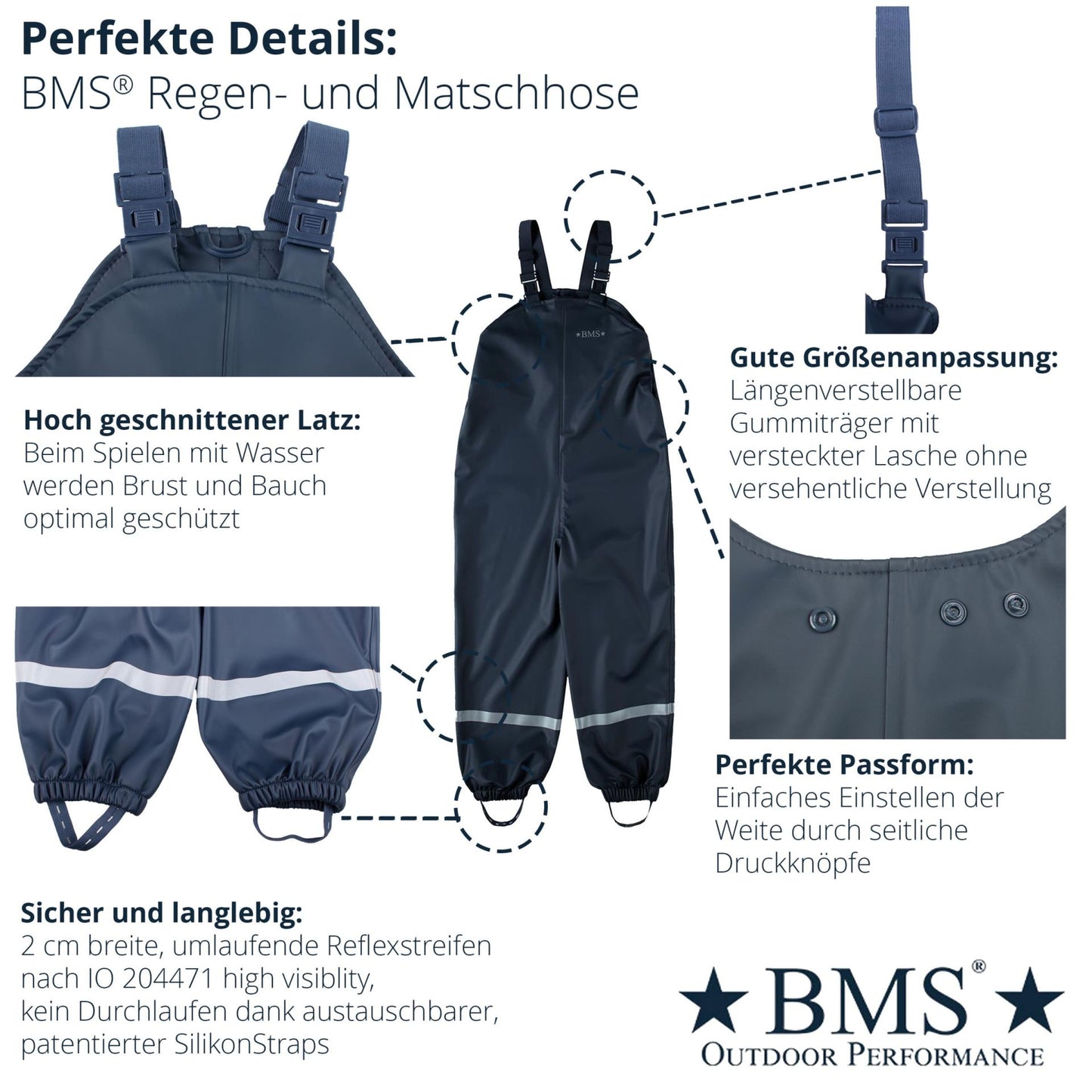 Matschhose - Buddelhose mit Latz