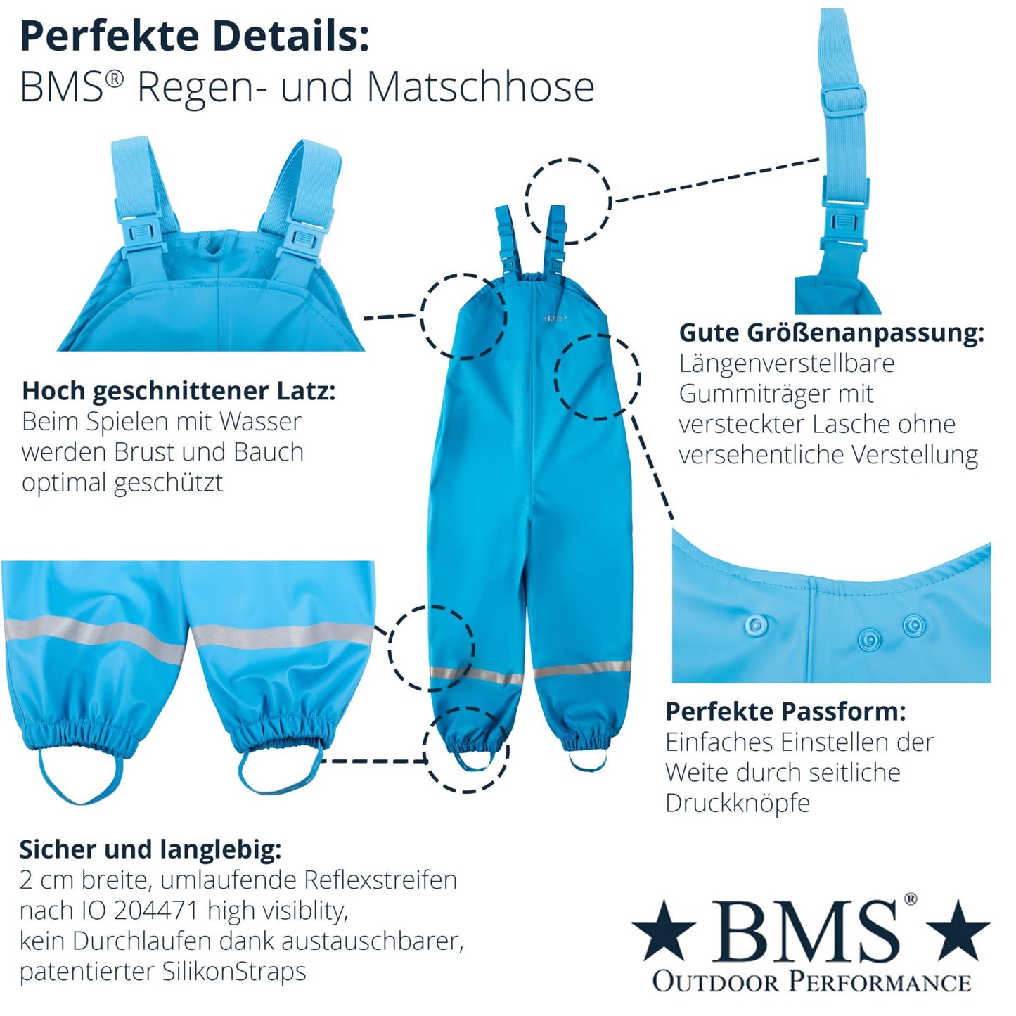 Matschhose - Buddelhose mit Latz