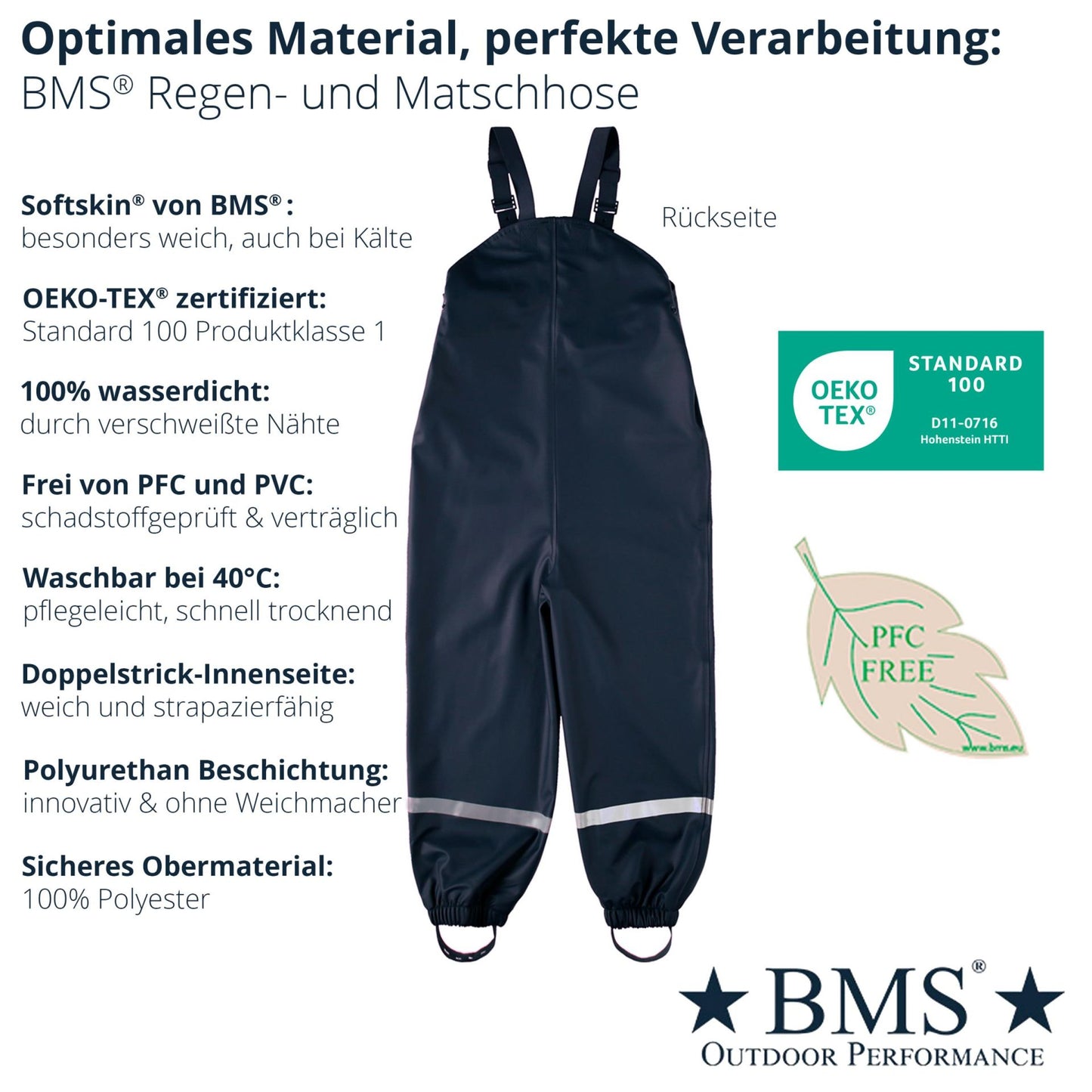 Matschhose - Buddelhose mit Latz
