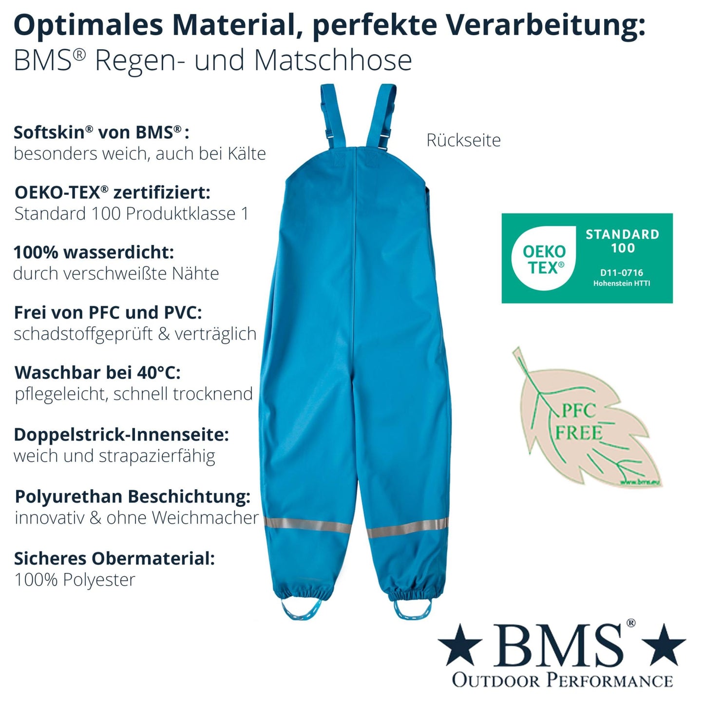 Matschhose - Buddelhose mit Latz