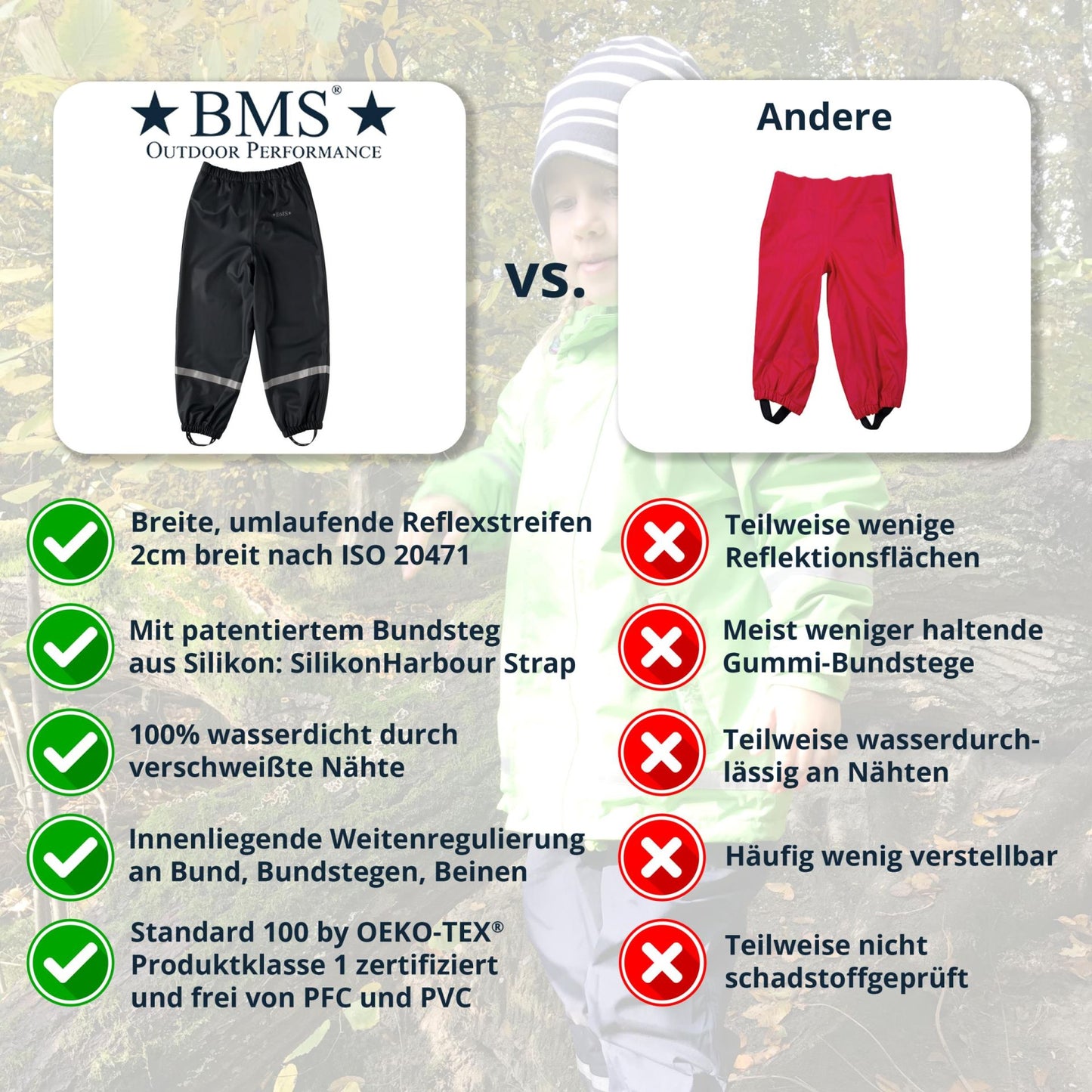Matschhose - Buddelhose ohne Latz