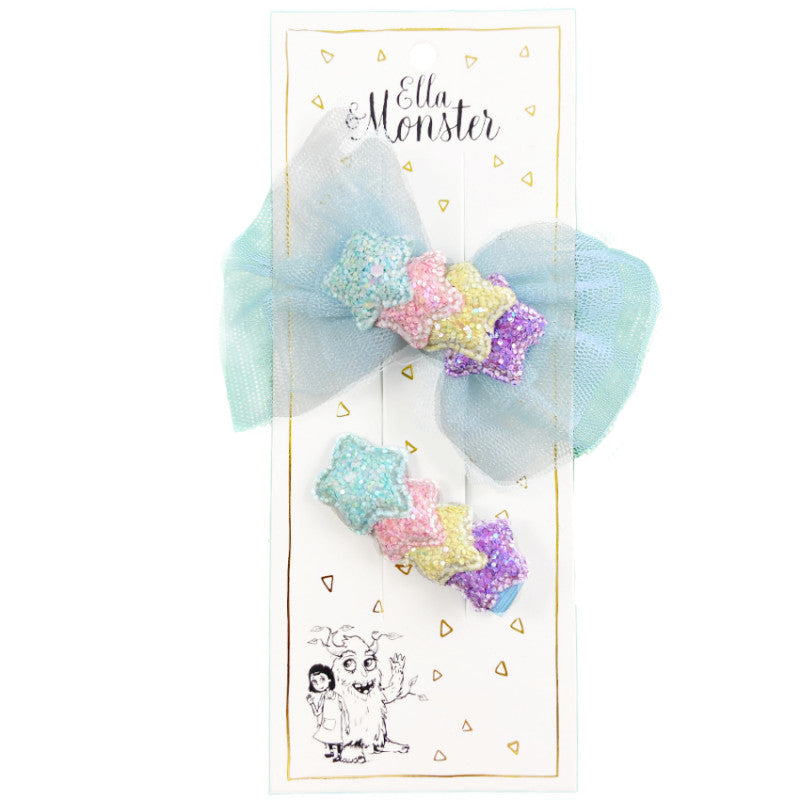PRINCESS BOW SET BLUE