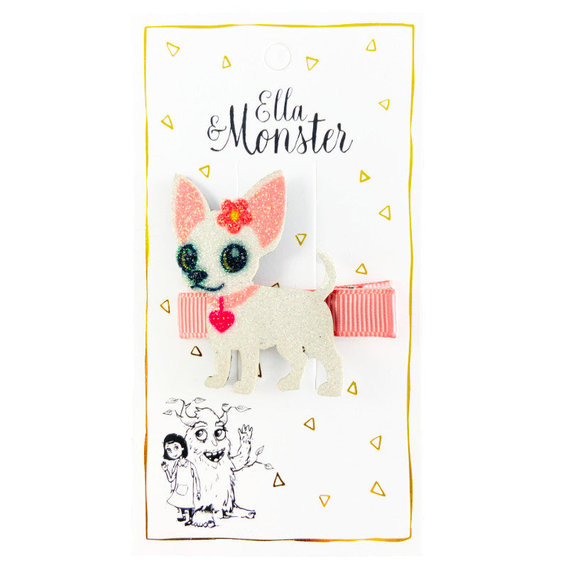 HAIR CLIP SWEET GLITTER DOG