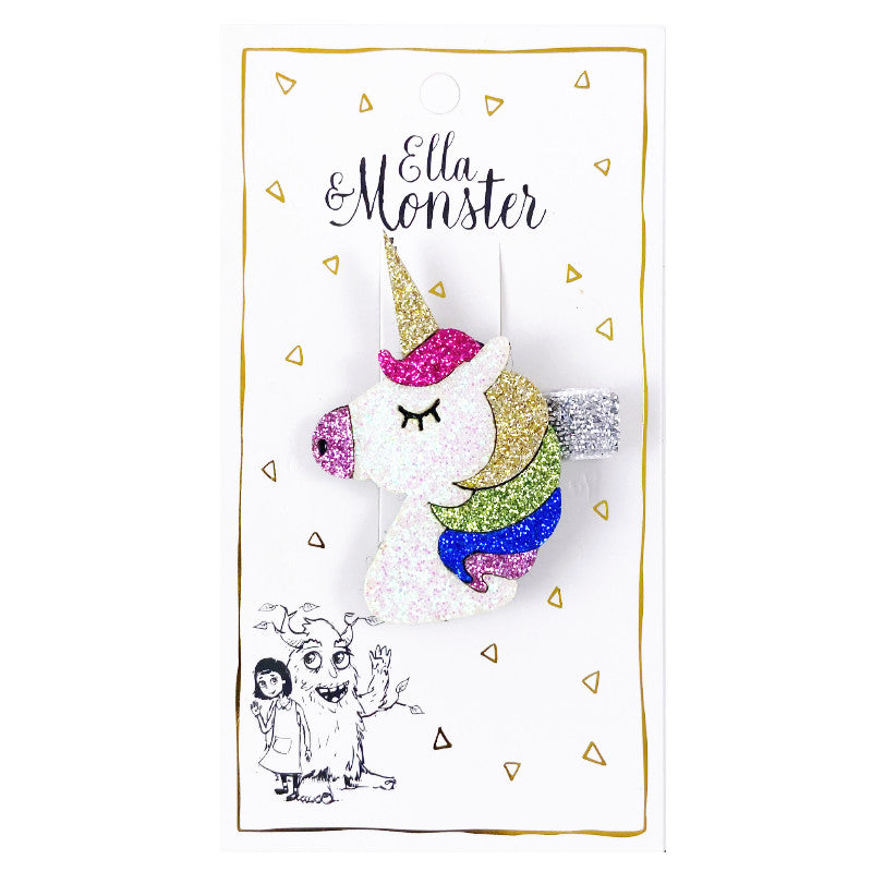 HAIR CLIP DISCO RAINBOW/UNICORN