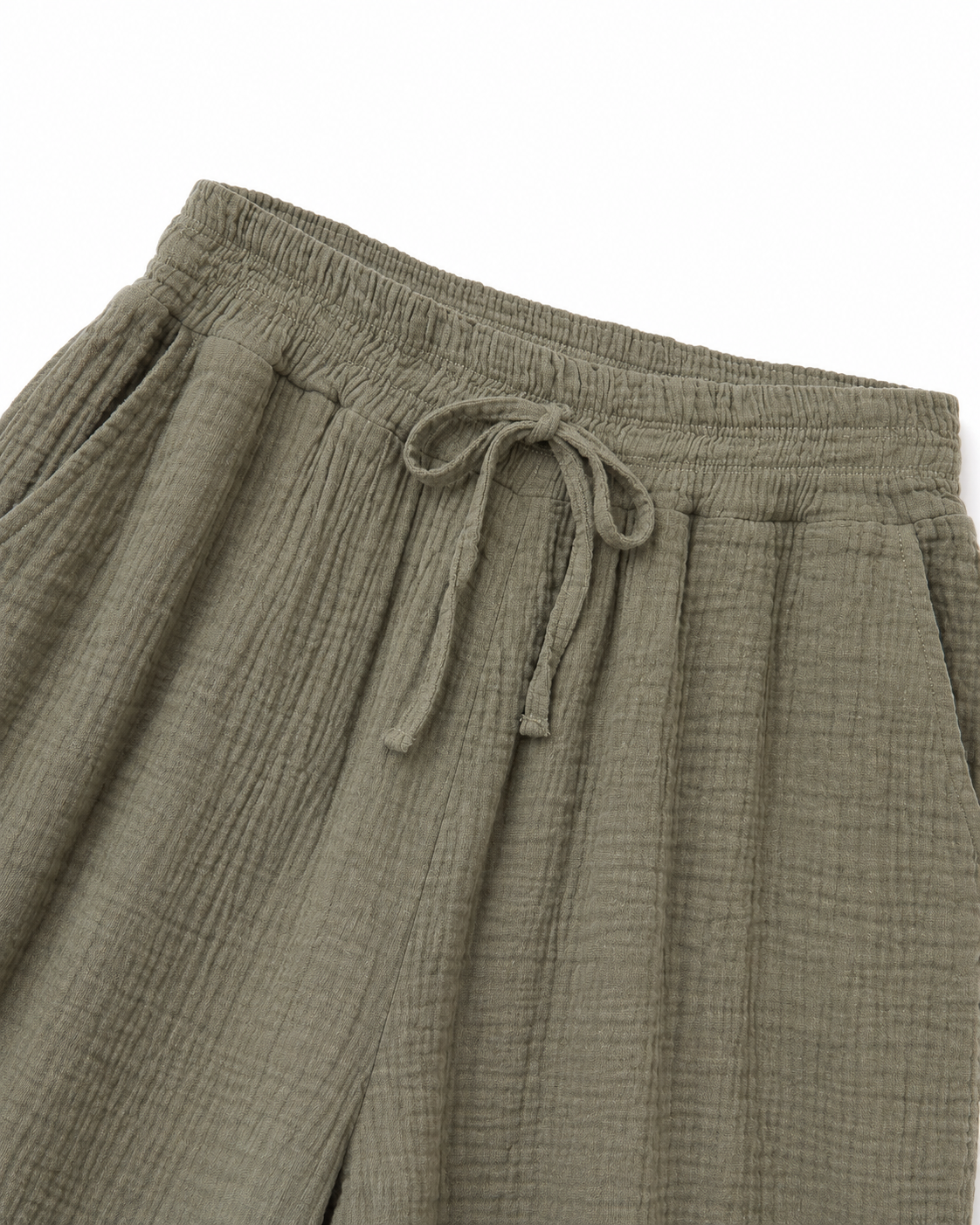 kurze Hose Musselin - Khaki