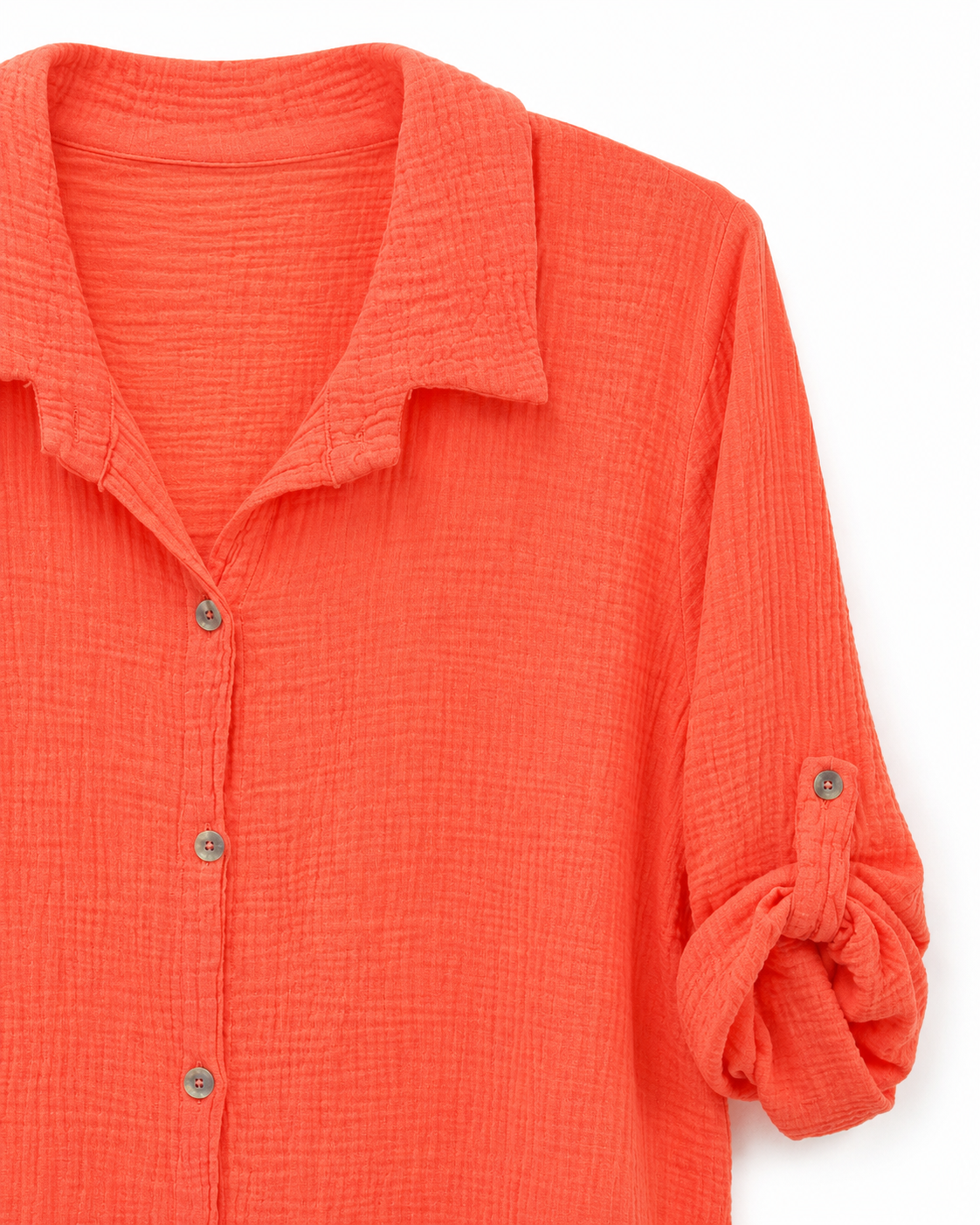 Hemdbluse Musselin - orange