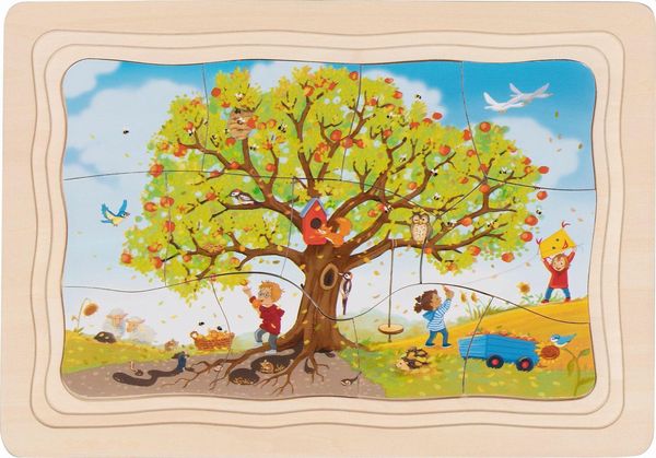 Schichtenpuzzle - Apfelbaum