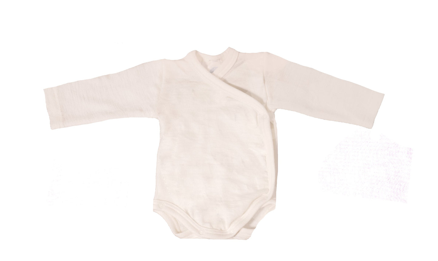 Wickelbody langarm – Wolle kbT/Seide