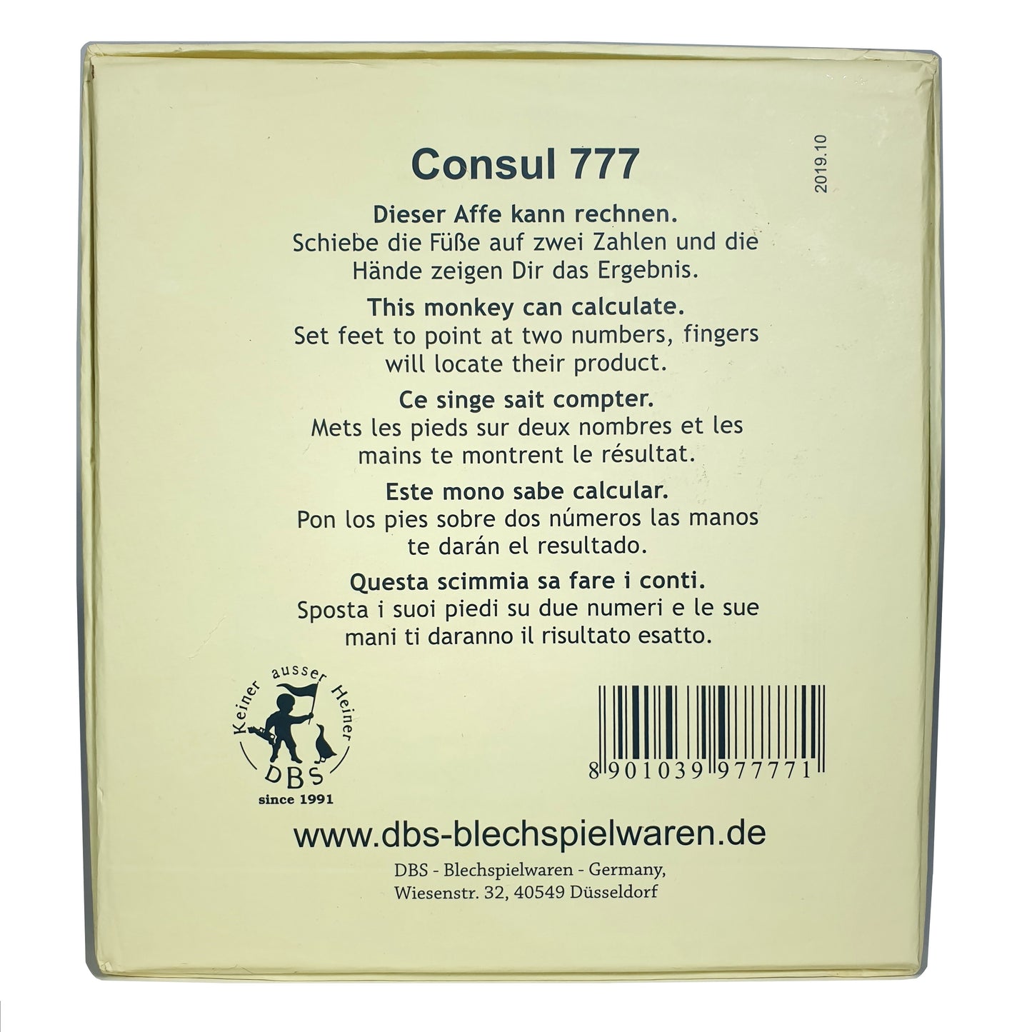 Consul der Rechenaffe - The Educated Monkey Consul
