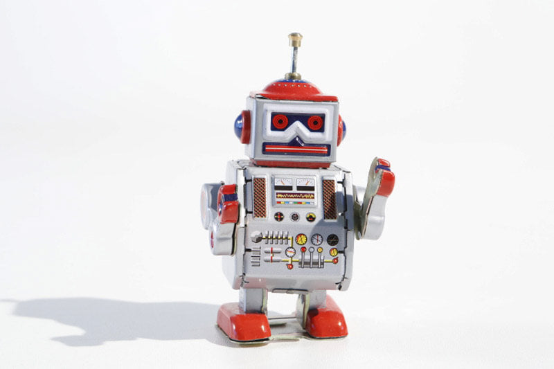 Leader Roboter, 10cm, silber/rot