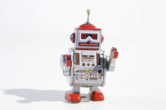Leader Roboter, 10cm, silber/rot