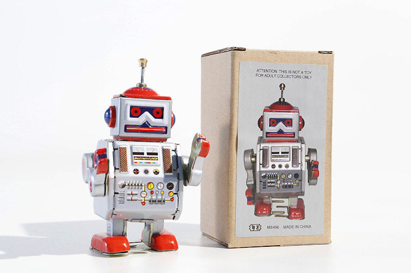 Leader Roboter, 10cm, silber/rot