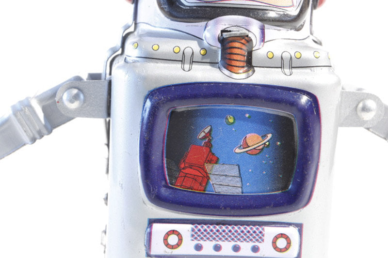 Roboter, TV Astronaut, 11cm, silber