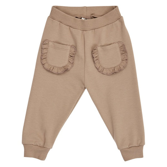 Müsli Cozy me sweat frill pocket pants baby – Walnut