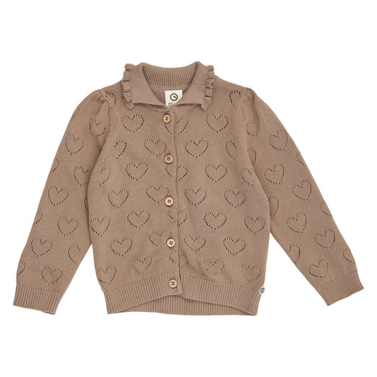 Müsli Knit Pointelle Heart Cardigan – Vorderseite