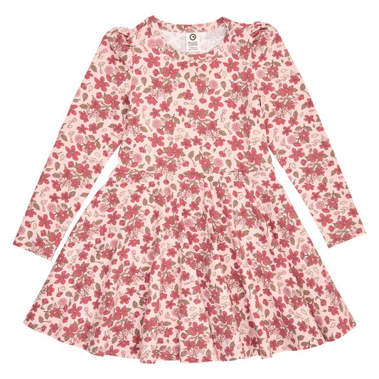 Müsli Velora l/s swing dress – Blush / Baroque rose / Mauve