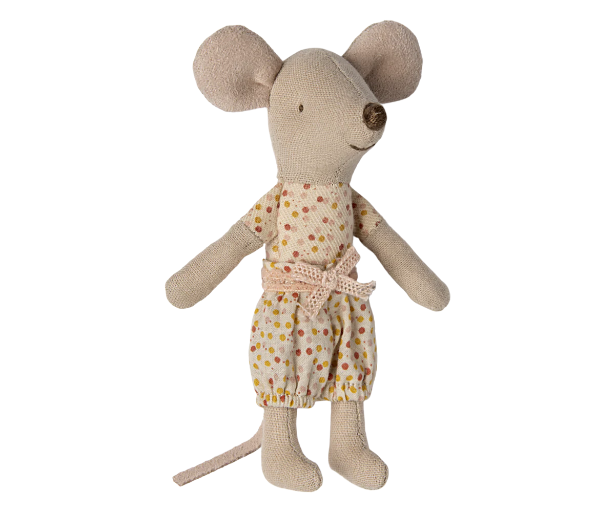Kleine Schwester Maus in Streichholzschachtel