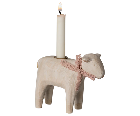 Kerzenhalter, Lamm - Rose