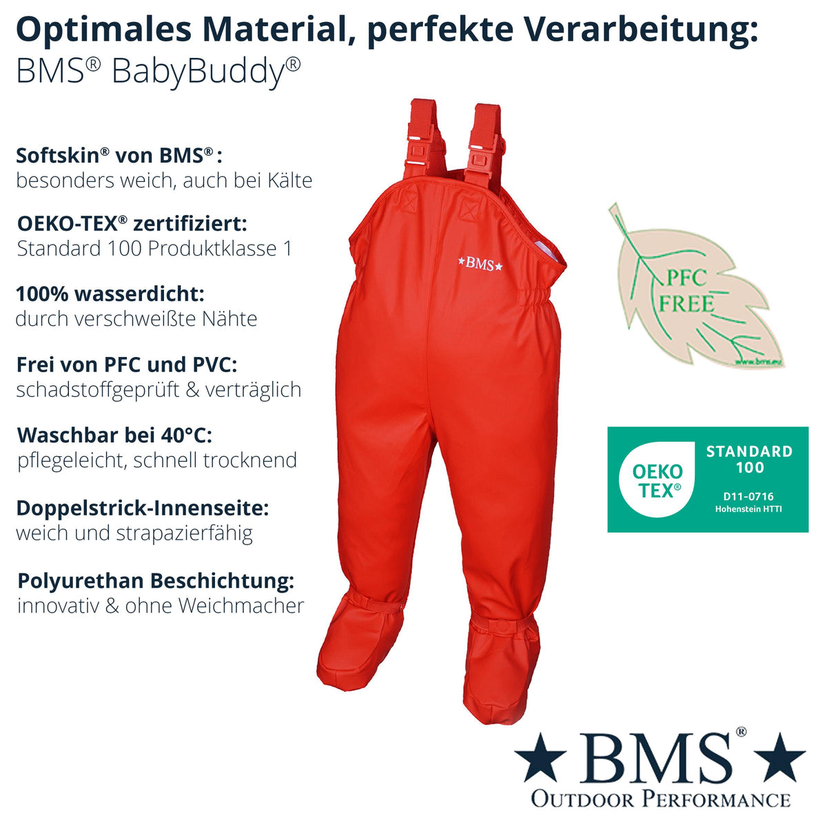 BMS BabyBuddy SoftSkin Rot – Verarbeitung – SKU 552300068
