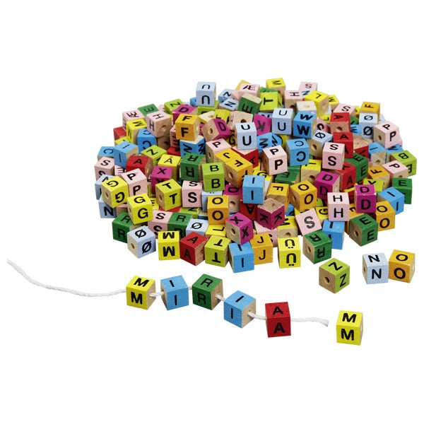 Letter cubes, colorful, for winding up