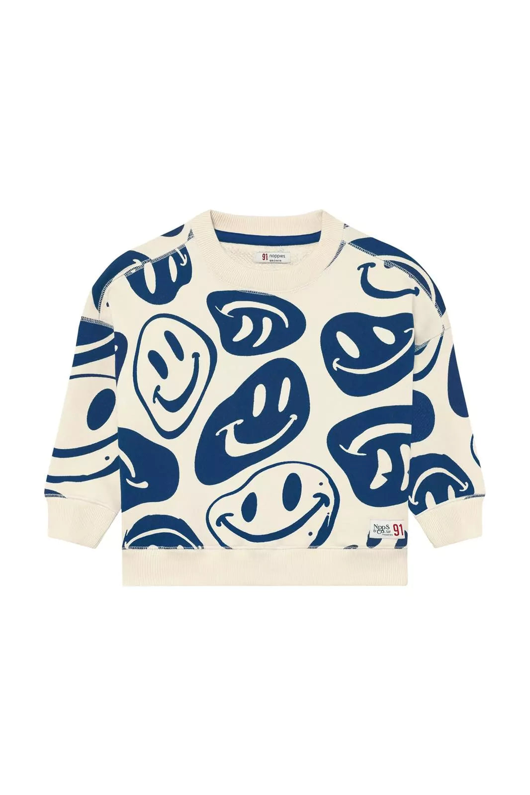 Sweater mit Smiley-Allover-Print