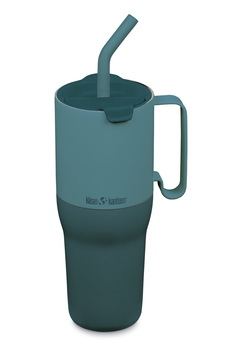 Edelstahl Thermobecher Rise Tumbler 1064ml mit Flip Lid Deckel und Trinkhalm
