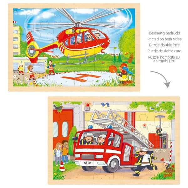 Einlegepuzzle Hubschrauber/Feuerwehr