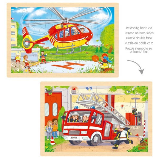 Einlegepuzzle Hubschrauber/Feuerwehr
