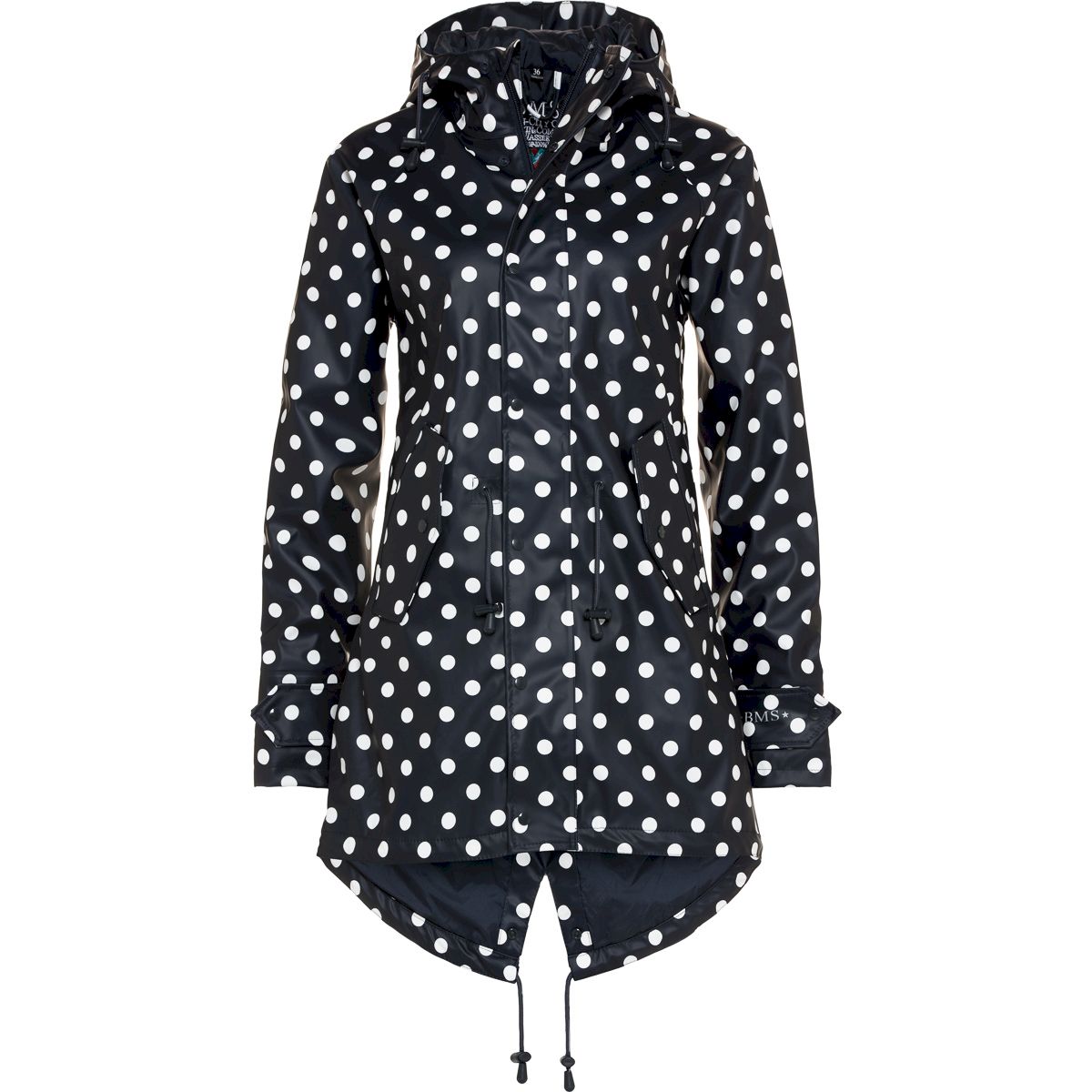 BMS HafenCity Coat SoftSkin – marine mit weißen Punkten