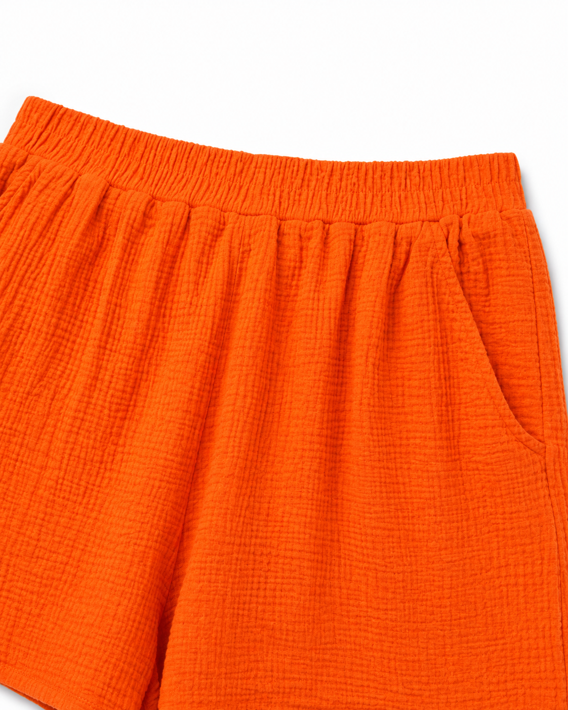 kurze Hose Musselin - orange