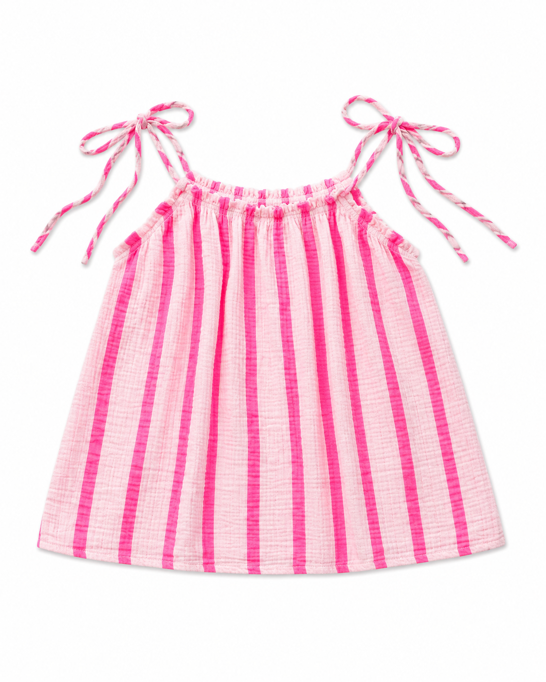 Top Musselin - pink gestreift