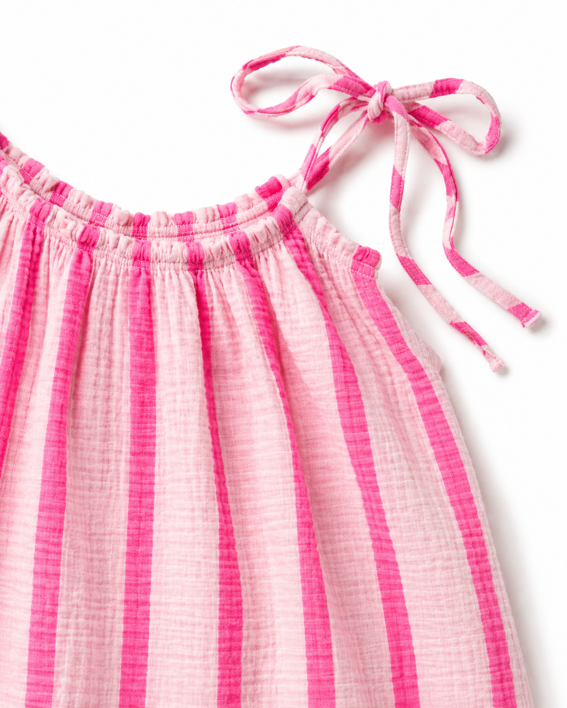 Top Musselin - pink gestreift