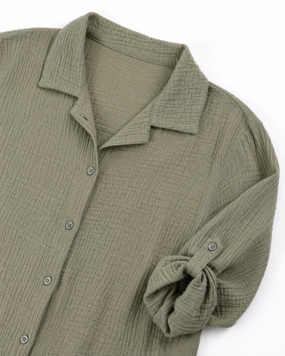 Hemdbluse Musselin - Khaki