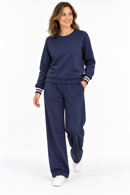 Damen-Sweatshirt & Jogginghose – Navy