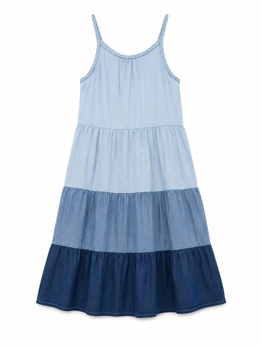 Kleid | Blau gestuft | Größe 164