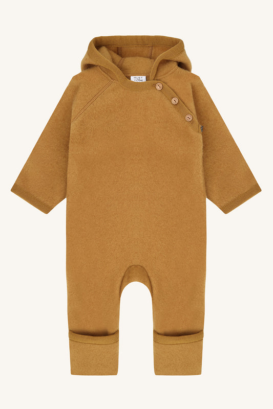 Hust & Claire Wollfleece-Overall mit Kapuze – Old Mustard Bild 1