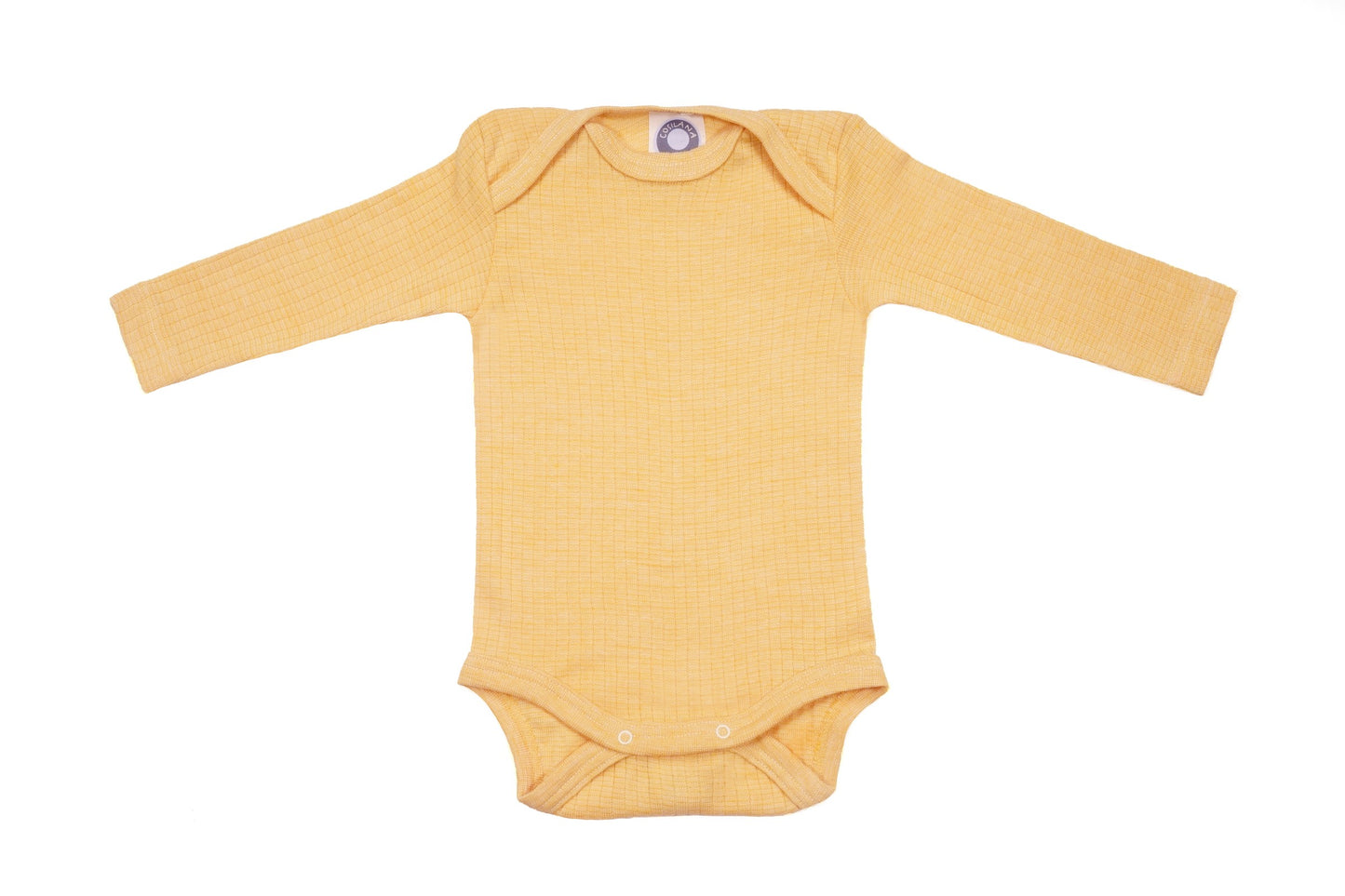 Baby-Body langarm – Seide/Wolle kbT/Baumwolle