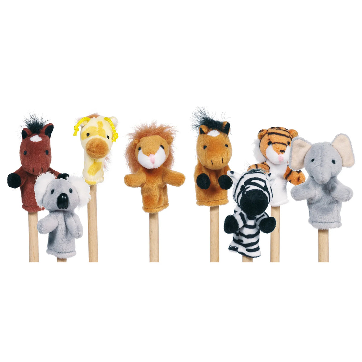 Wild Animals Finger Puppet Set