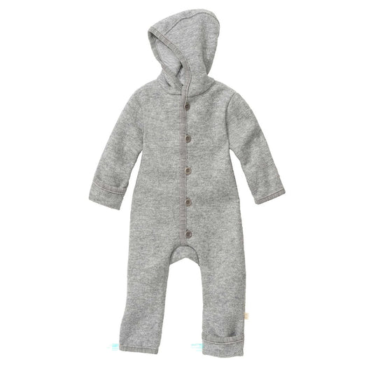 Walk-Overall mit Kapuze, Knöpfe