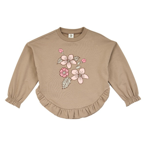 Müsli Velora frill sweatshirt in Walnut