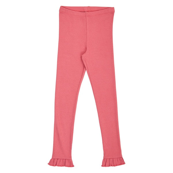 Müsli Cozy me rib frill leggings in Baroque Rose