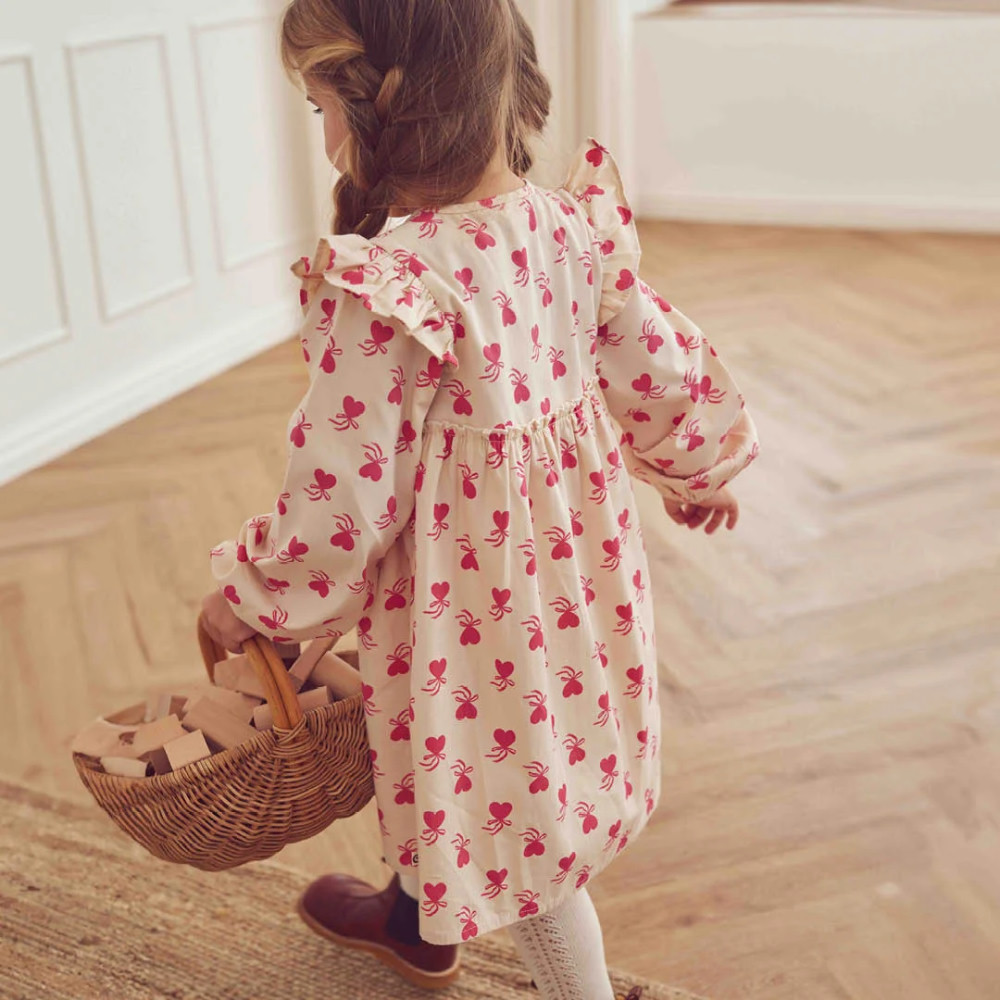 Müsli Langarmkleid - Oak/ Rouge red