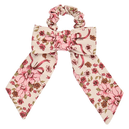 Müsli Bouquet bow scrunchie in Oak, Blush und Baroque Rose